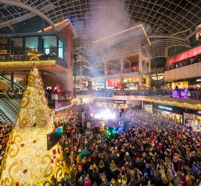 Christmas lights switch on at Cabot Circus 2018